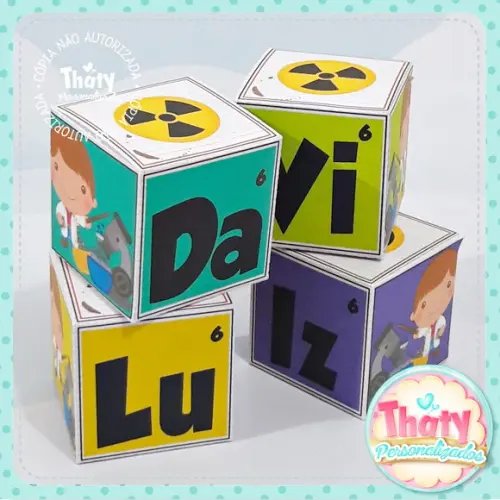 Caixa Cubo Mini Cientista