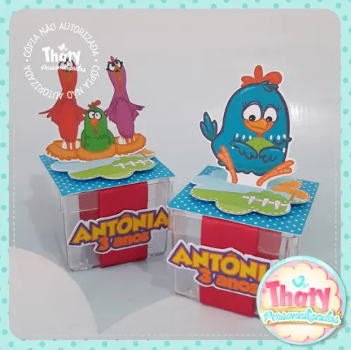Caixinha Acrílico 3d - Galinha Pintadinha