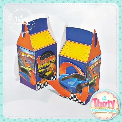 Caixa Milk Retangular Hot Wheels