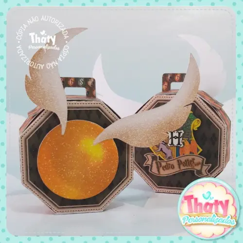 Caixa Oitavada -harry Potter (pomo de Ouro)