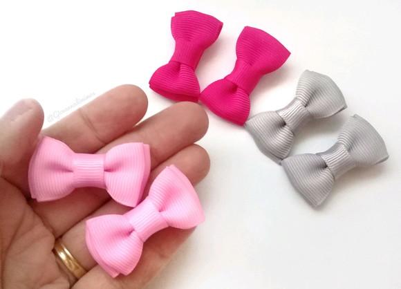 Kit 6 Laços para Bebê na Presilha -laço Liz