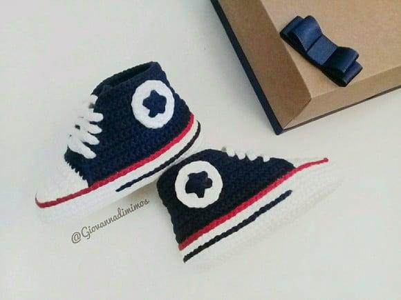 Tenis Star em Crochê para Bebê