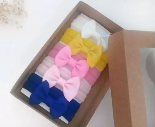 Kit 5 Faixas de Bebê/laço Gravatinha