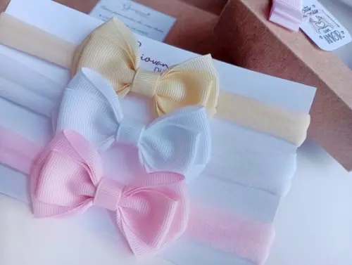 Kit com 3 Faixas para Bebê - Laço Alice