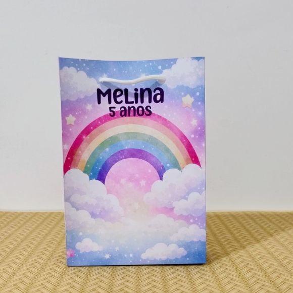 Sacola Arco-íris Personalizada Pegue e Monte