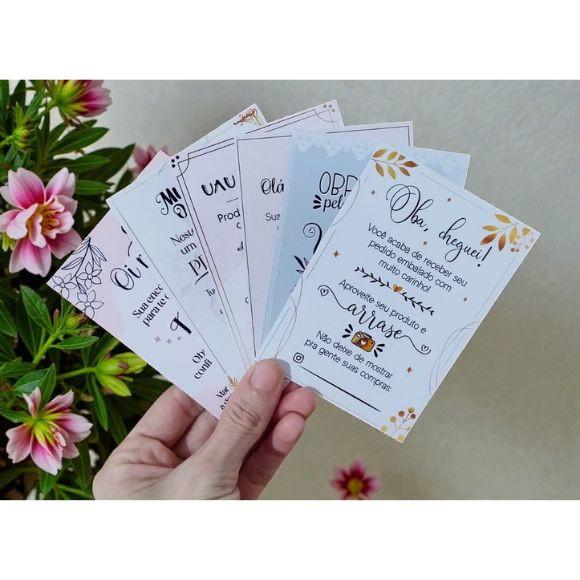 Cartão de Agradecimento para Produtos Artesanais 100/200