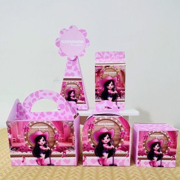 Kit 50 Personalizados Boiadeira Pegue e Monte