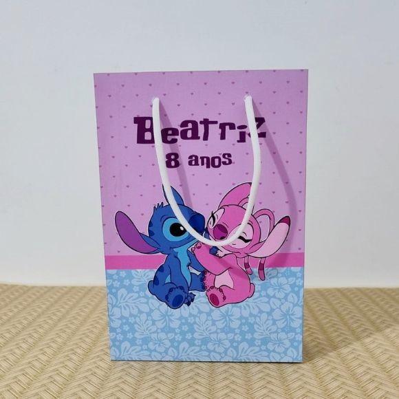 Sacola Stitch e Angel Personalizada Pegue e Monte