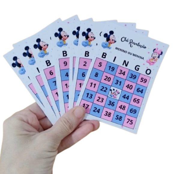 Bingo Personalizado Chá Revelação 10 x 7 cm