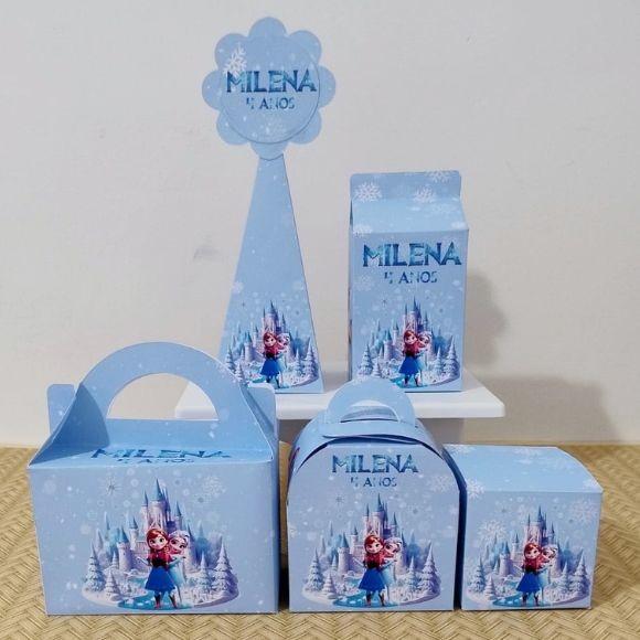 Kit 50 Personalizados Frozen Pegue e Monte