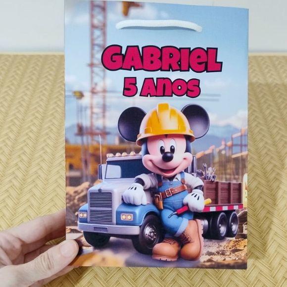 Sacola Mickey Construtor Personalizada Pegue e Monte