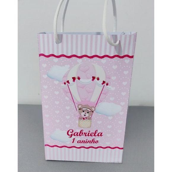 Sacola Personalizada Ursinha Baloeira Pegue e Monte