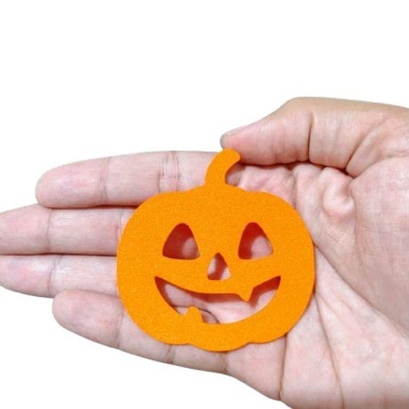 Aplique Abóbora E.v.a Halloween 40 Unidades