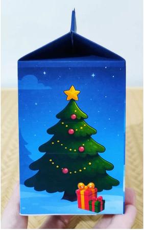 Caixa Milk Natal Personalizada Papai Noel Pegue e Monte