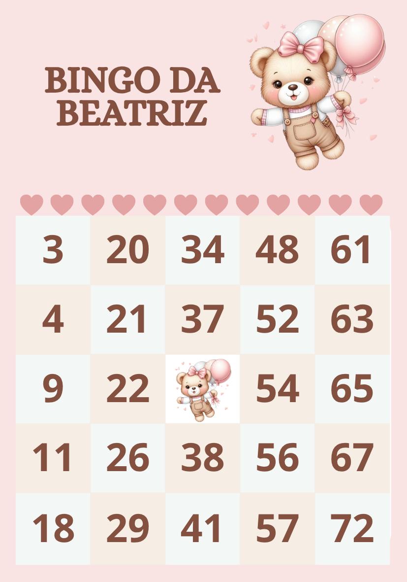 Bingo Personalizado Safari 10 x 7 cm Chá de Bebê Revelação
