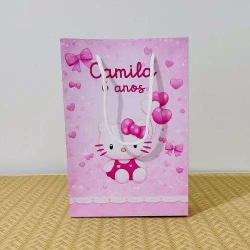 Sacola Hello Kitty Personalizada Pegue e Monte