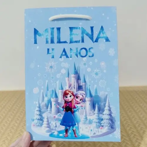 Sacola Frozen Personalizada Lembrancinhas Pegue e Monte
