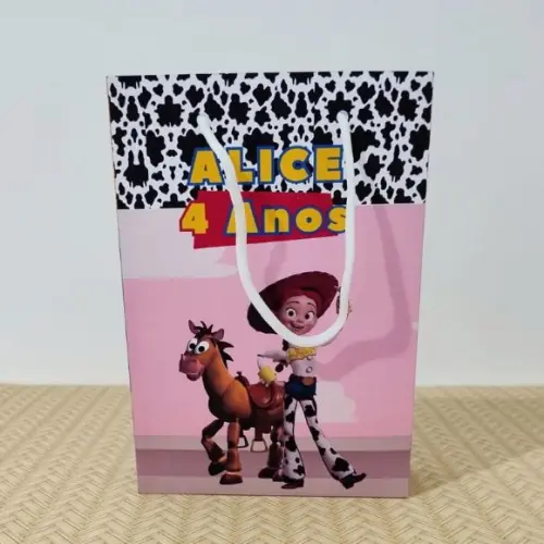 Sacola Toy Story Menina Personalizada Pegue e Monte