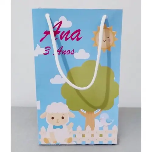 Sacola Ovelhinha Personalizada Bíblica Pegue e Monte
