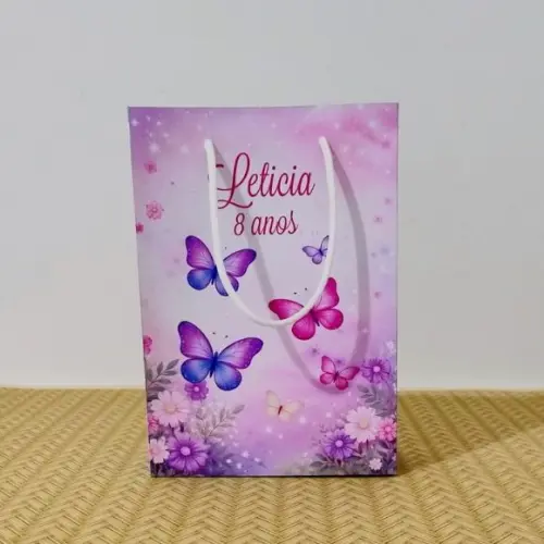 Sacola Borboleta Personalizada Pegue e Monte