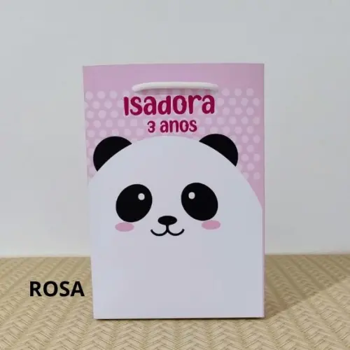 Sacola Panda Personalizada Lembrancinhas Pegue e Monte