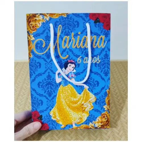 Sacola Branca de Neve Personalizada Pegue e Monte