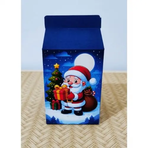 Caixa Milk Natal Personalizada Papai Noel Pegue e Monte