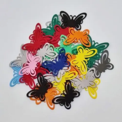 Apliques de Borboletas em Eva sem Glitter (cores Sortidas)