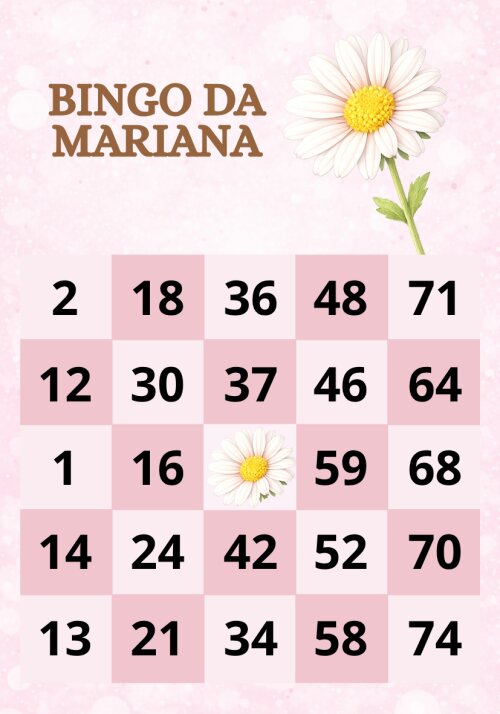 Bingo Chá de Bebê Personalizado com Nome + Lapela Impresso 7x 1