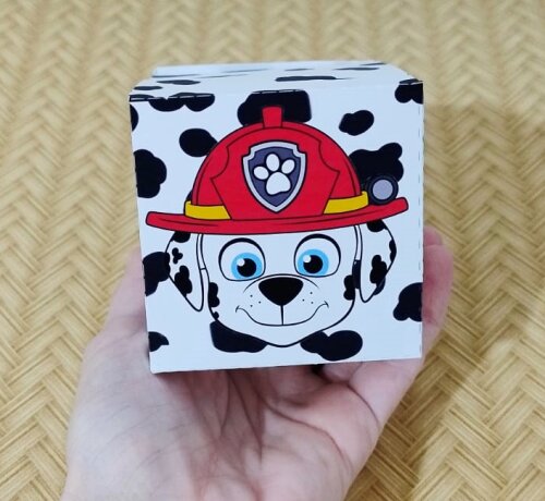6 Caixas Cubo Patrulha Canina Lembrancinhas para Festa Infantil,
