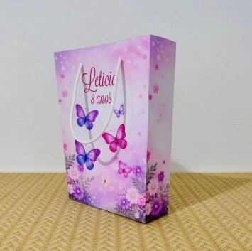 Sacola Borboleta Personalizada Para Festa Pegue e Monte