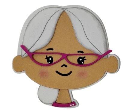 Aplique em EVA Casal Vovô e Vovó – Decoração Escolar, Lembr