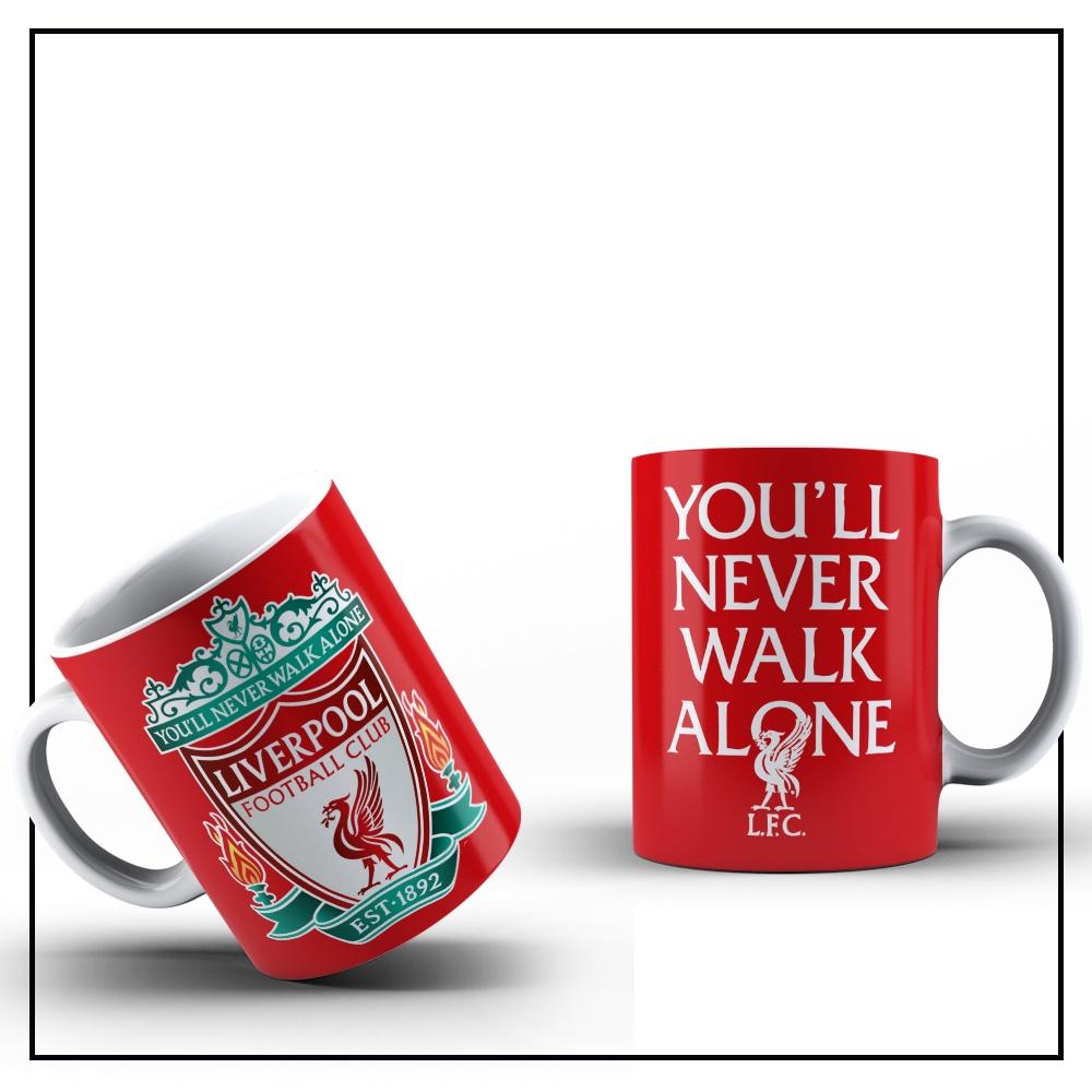 Caneca Porcelana para presente Futebol Liverpool