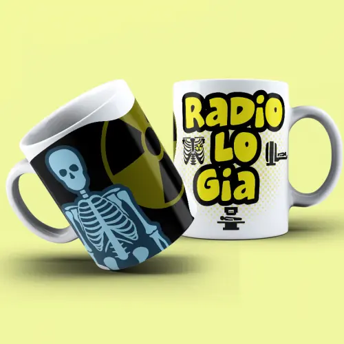 Caneca Porcelana para presente profissão RADIOLOGIA