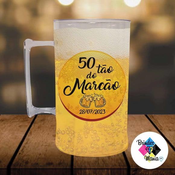 Caneca de Chopp Cerveja Acrilica 500ml Personalizada 50tão