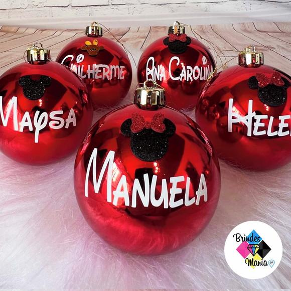 Bolas de Natal Personalizadas Mickey com Nome