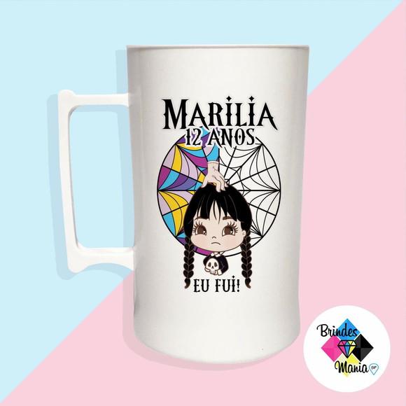 Caneca Acrilica Personalizada Wandinha 500ml
