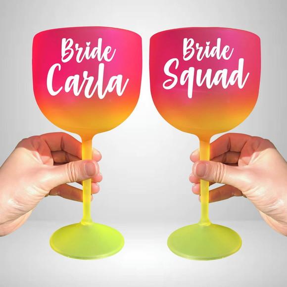 Taça de Gin Degradê Bride e Bride Squad