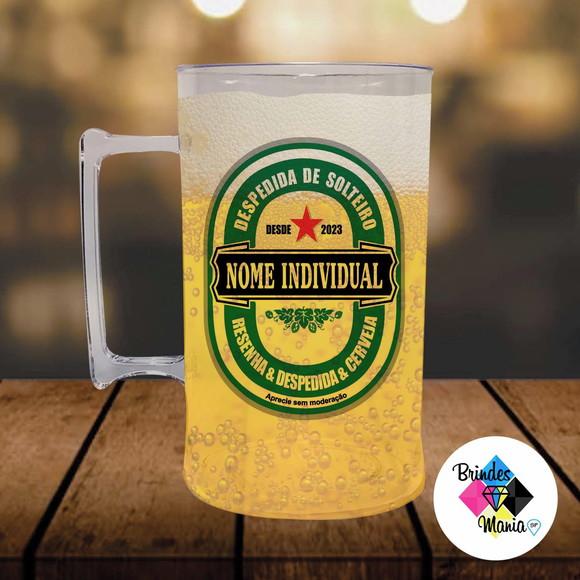 Caneca de Chopp Acrilica 500ml Personalizada Despedida Nomes