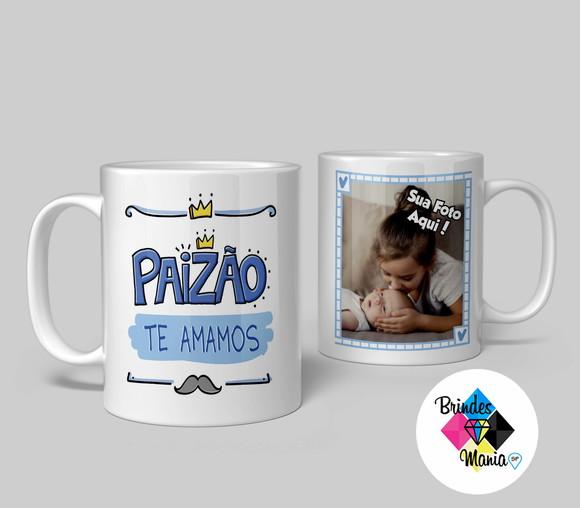Caneca de Cerâmica Personalizada Paizão Te Amamos