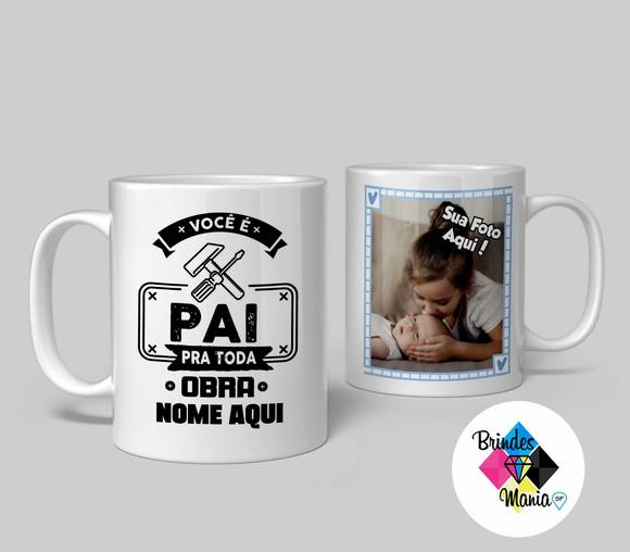 Caneca de Cerâmica Personalizada Pai pra Toda Obra