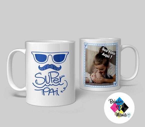 Caneca de Cerâmica Personalizada Dia dos Pais Super Pai
