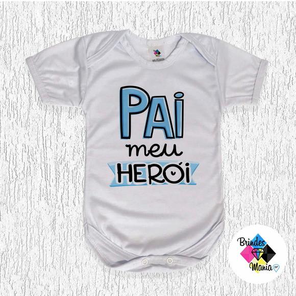 Body Bebe Personalizado Pai Meu Herói