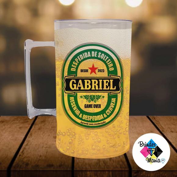 Caneca de Chopp Acrilica 500ml Personalizada Despedida
