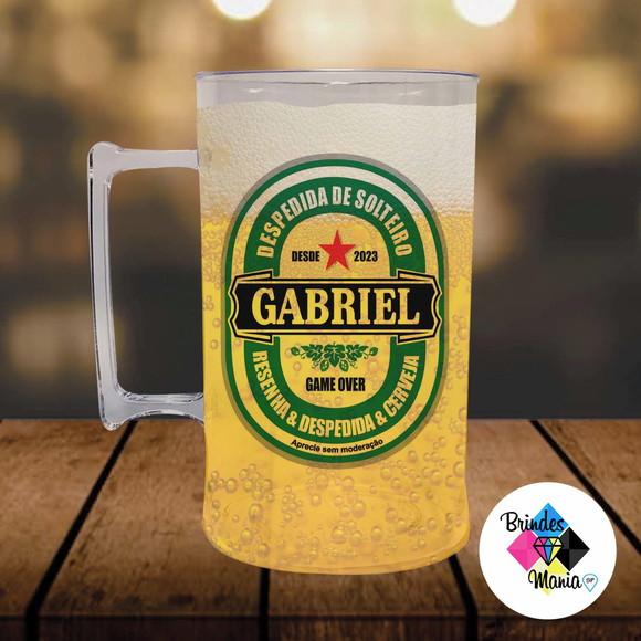 Caneca de Chopp Acrilica 500ml Personalizada Despedida