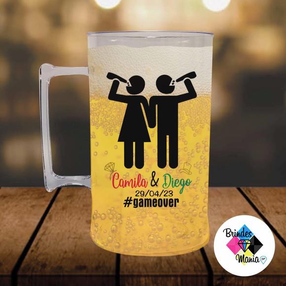 Caneca de Chopp Acrilica 500ml Personalizada Despedida