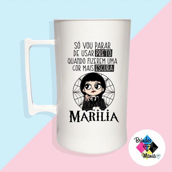 Caneca Acrilica Personalizada Wandinha 500ml