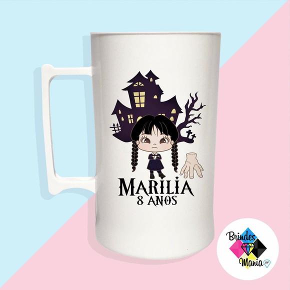 Caneca Acrilica Personalizada Wandinha 500ml