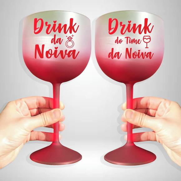 Taça de Gin Degradê Drink da Noiva e Drink do Time da Noiva