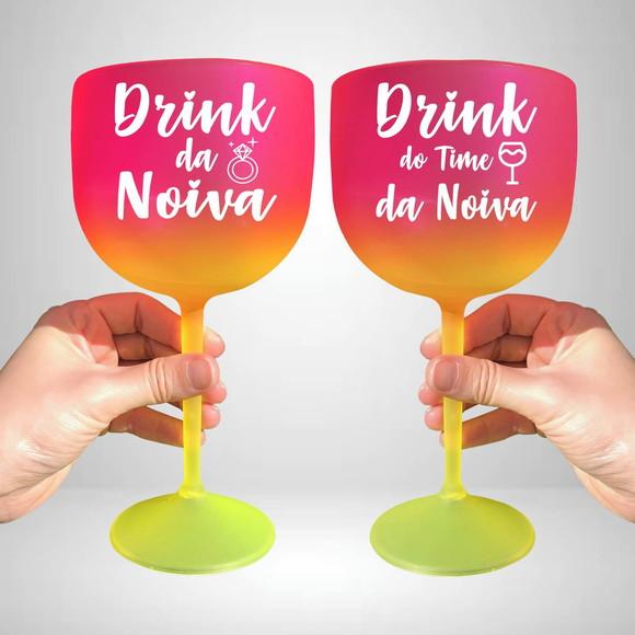 Taça de Gin Degradê Drink da Noiva e Drink do Time da Noiva